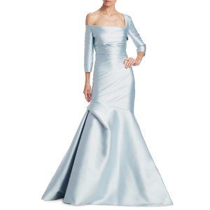 Monique Lhuillier 3/4 Sleeve Trumpet Gown